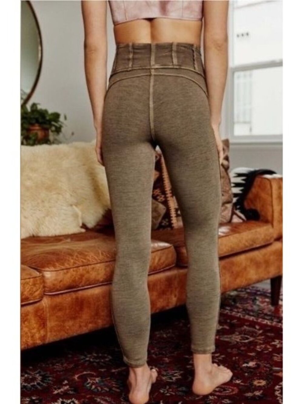 NWT Free People Movement Washed Green High Waist Leggings - Picture 10 of 16
